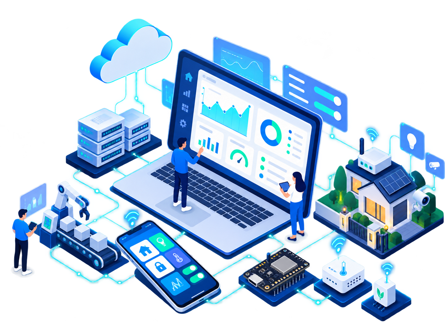 Ecossistema TechRib IoT Cloud ilustrado