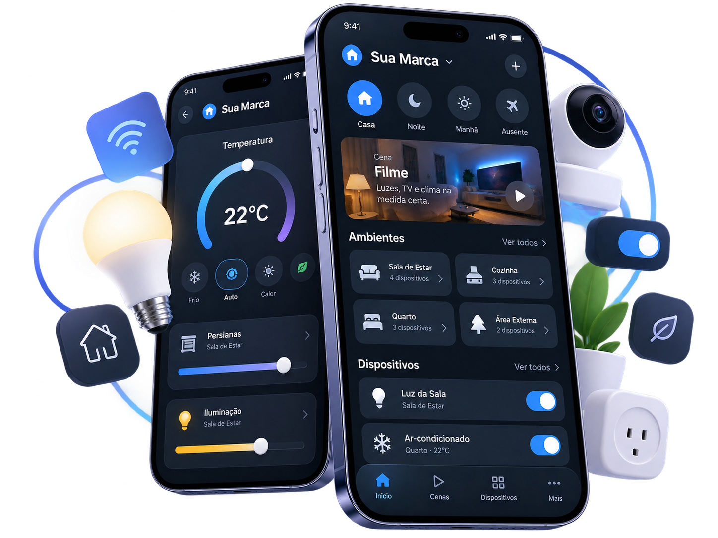 Aplicativo de automação com identidade personalizada